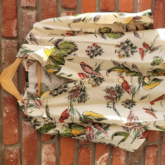 Zara Parrot Shirt Dress. Med. - Picture 2 of 9